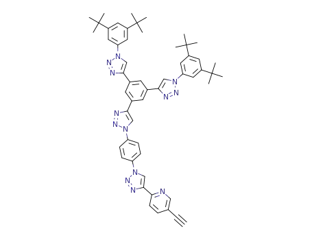 2-(1-(4-(4-(3,5-bis(1-(3,5-di-tert-butylphenyl)-1H-1,2,3-triazol-4-yl)phenyl)-1H-1,2,3-triazol-1-yl)phenyl)-1H-1,2,3-triazol-4-yl)-5-ethynylpyridine