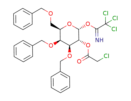 Chloro-acetic acid (2R,3R,4S,5S,6R)-4,5-bis-benzyloxy-6-benzyloxymethyl-2-(2,2,2-trichloro-acetimidoyloxy)-tetrahydro-pyran-3-yl ester