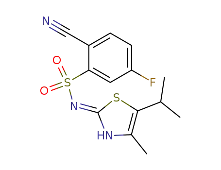 Benzenesulfonamide,
2-cyano-5-fluoro-N-[4-methyl-5-(1-methylethyl)-2-thiazolyl]-