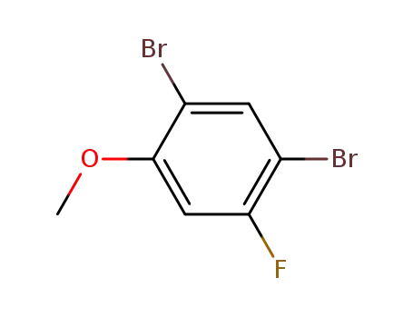 Molecular Structure of 861928-16-7 (1,5-Dibromo-2-fluoro-4-methoxybenzene)