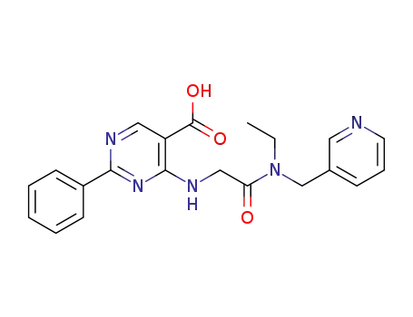 4-2-(N-ethyl,N-3-pyridylmethylamino)-2-oxoethylamino-2-phenylpyrimidine-5-carboxylic acid