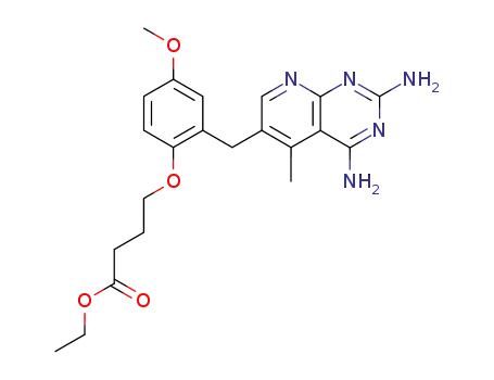 4-[2-(2,4-diamino-5-methyl-pyrido[2,3-<i>d</i>]pyrimidin-6-ylmethyl)-4-methoxy-phenoxy]-butyric acid ethyl ester