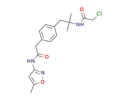 2-chloro-N-[1,1-dimethyl-2-(4-{2-[(5-methylisoxazol-3-yl)amino]-2-oxoethyl}phenyl)ethyl]acetamide