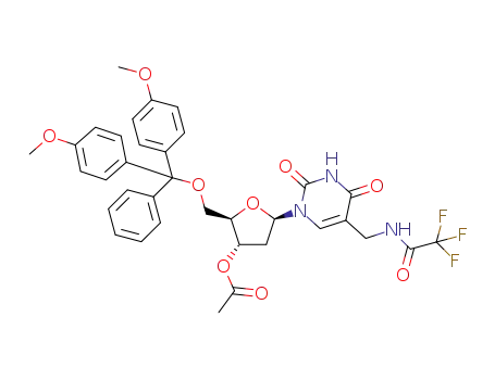 5'-O-(4,4'-dimethoxytrityl)-3'-O-acetyl-5-[N-(trifluoroacetyl)aminomethyl]-2'-deoxyuridine