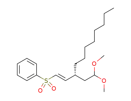 Molecular Structure of 1279714-62-3 ((R,E)-5,5-dimethoxy-3-octyl-1-phenylsulfonylpent-1-ene)