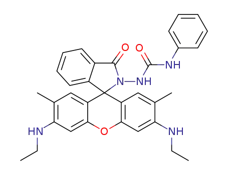Molecular Structure of 957493-98-0 (1-(3',6'-bis(ethylaMino)-2',7'-diMethyl-3- oxospiro[isoindoline-1,9'-xanthene]-2-yl)-3- phenylurea)