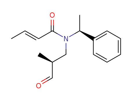(2E)-N-((2S)-2-methyl-3-oxopropyl)-N-((1S)-1-phenylethyl)but-2-enamide