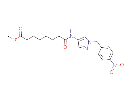 7-[1-(4-nitrobenzyl)-1H-pyrazol-4-ylcarbamoyl]heptanoic acid methyl ester