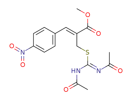 methyl (Z)-2-[(N,N'-diacetylisothioureido)methyl]-3-(4-nitrophenyl)-2-propenoate