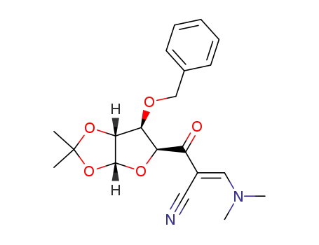 3-O-benzyl-6-deoxy-1,2-O-isopropylidene-6-(dimethylaminoethylene)-α-D-xylo-hept-5-ulofuranurononitrile