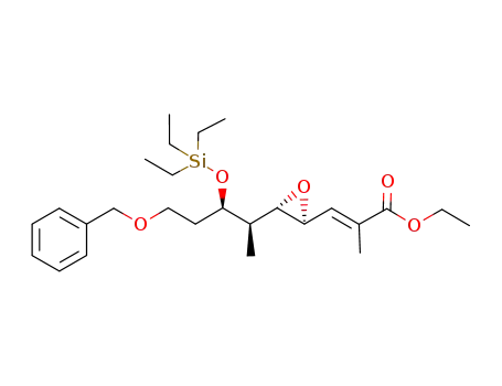 (E)-3-[(2S,3S)-3-((1R,2R)-4-Benzyloxy-1-methyl-2-triethylsilanyloxy-butyl)-oxiranyl]-2-methyl-acrylic acid ethyl ester