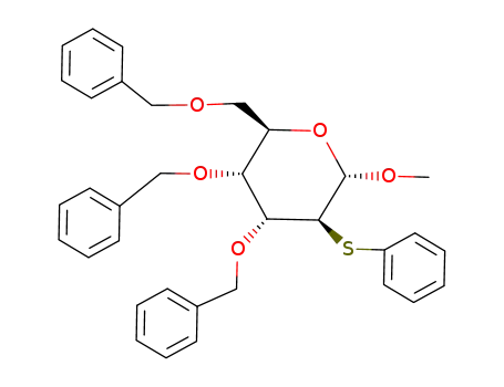 (2R,3R,4R,5S,6S)-3,4-Bis-benzyloxy-2-benzyloxymethyl-6-methoxy-5-phenylsulfanyl-tetrahydro-pyran