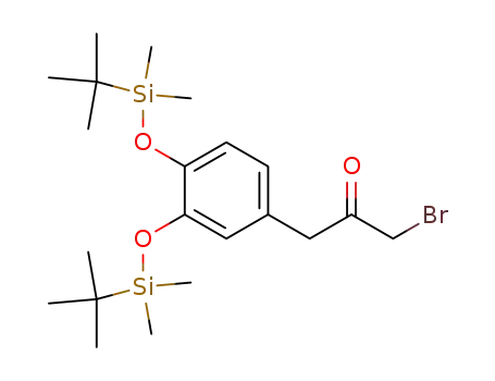 Molecular Structure of 854737-61-4 (1-bromo-2-keto-3-(3,4-di-t-butyldimethylsilyloxy)phenyl propane)