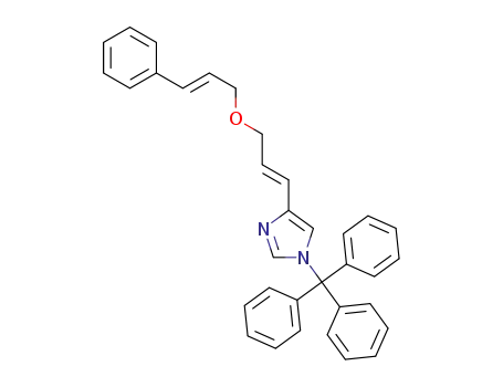 Molecular Structure of 1300748-80-4 ((E)-3-phenyl-2-propenyl (E)-3-(1-triphenylmethylimidazol-4-yl)-2-propenyl ether)