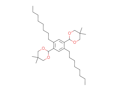 Molecular Structure of 557085-60-6 (1,3-Dioxane, 2,2'-(2,5-dioctyl-1,4-phenylene)bis[5,5-dimethyl-)