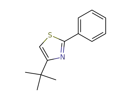 Molecular Structure of 19960-63-5 (2-Phenyl-4-tert-butylthiazole)