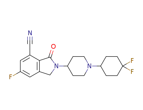 2-[1-(4,4-difluorocyclohexyl)piperidin-4-yl]-6-fluoro-3-oxo-2,3-dihydro-1H-isoindole-4-carbonitrile