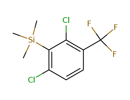 Molecular Structure of 871254-70-5 ([2,6-dichloro-3-(trifluoromethyl)phenyl]trimethylsilane)