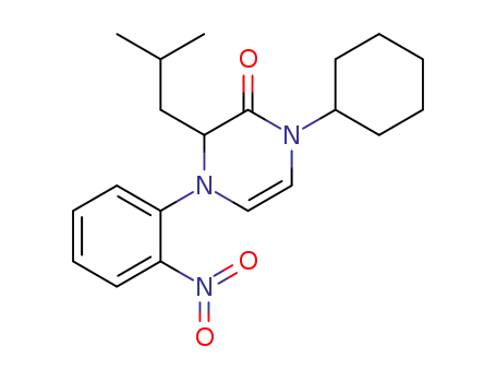 1-cyclohexyl-3-isobutyl-4-(2-nitrophenyl)-3,4-dihydropyrazin-2(1H)-one