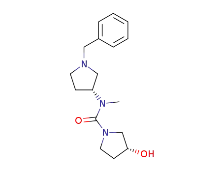 Molecular Structure of 862847-07-2 ((R)-3-Hydroxy-pyrrolidine-1-carboxylic acid ((R)-1-benzyl-pyrrolidin-3-yl)-methyl-amide)