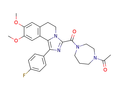 1-{4-[1-(4-fluoro-phenyl)-8,9-dimethoxy-5,6-dihydro-imidazo[5,1-a]isoquinoline-3-carbonyl]-[1,4]diazepan-1-yl}-ethanone