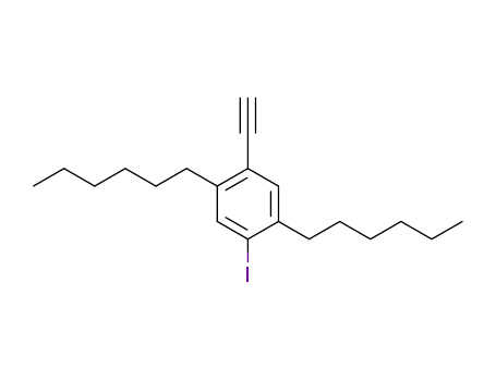 Molecular Structure of 167319-26-8 (Benzene, 1-ethynyl-2,5-dihexyl-4-iodo-)