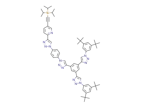 2-(1-(4-(4-(3,5-bis(1-(3,5-di-tert-butylphenyl)-1H-1,2,3-triazol-4-yl)phenyl)-1H-1,2,3-triazol-1-yl)phenyl)-1H-1,2,3-triazol-4-yl)-5-((triisopropylsilyl)ethynyl)pyridine