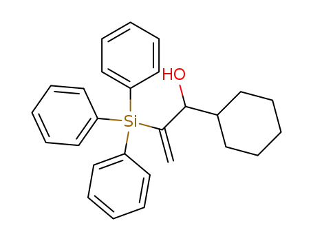 Molecular Structure of 719283-09-7 (1-cyclohexyl-2-triphenylsilanyl-prop-2-en-1-ol)