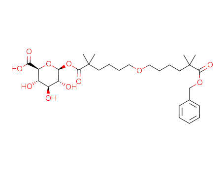 (2S,3S,4S,5R,6S)-6-[(6-{[5-(benzyloxycarbonyl)-5-methylhexyl]oxy}-2,2-dimethylhexanoyl)oxy]-3,4,5-trihydroxytetrahydropyran-2-carboxylic acid