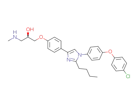 (R)-1-(4-{2-butyl-1-[4-(4-chloro-phenoxy)-phenyl]-1H-imidazol-4-yl}-phenoxy)-3-methylamino-propan-2-ol