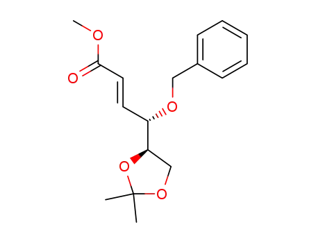 Molecular Structure of 866927-32-4 (methyl 4-O-benzyl-5,6-O-isopropylidene-D-erythro-(E)-2-hexenoate)