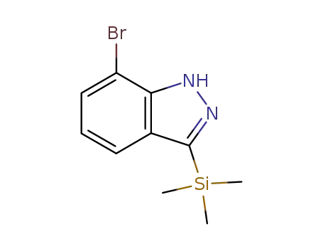 Molecular Structure of 679795-00-7 (1H-Indazole, 7-bromo-3-(trimethylsilyl)-)