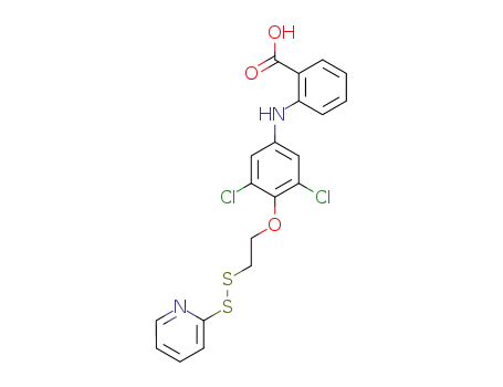 Benzoic  acid,  2-[[3,5-dichloro-4-[2-(2-pyridinyldithio)ethoxy]phenyl]amino]-