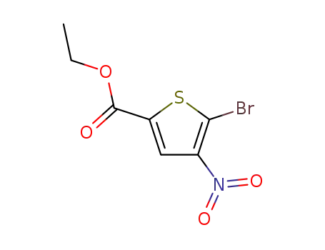 Molecular Structure of 2160-52-3 (ethyl 5-bromo-4-nitrothiophene-2-carboxylate)
