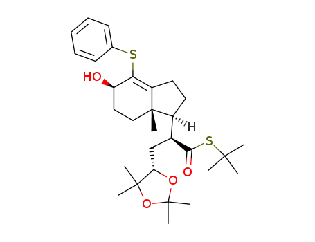 S-tert-butyl (2S)-2-[(1S,5R,7aS)-5-hydroxy-7a-methyl-4-phenylthio-2,3,5,6,7,7a-hexahydro-1H-inden-1-yl]-3-[(4S)-2,2,5,5-tetramethyl-1,3-dioxolan-4-yl]propanethioate