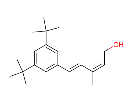 Molecular Structure of 823192-19-4 (2,4-Pentadien-1-ol, 5-[3,5-bis(1,1-dimethylethyl)phenyl]-3-methyl-,
(2Z,4E)-)