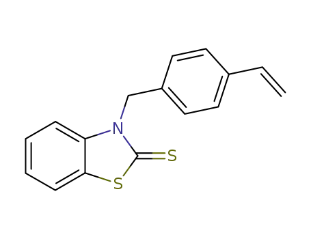 Molecular Structure of 134900-98-4 (2(3H)-Benzothiazolethione, 3-[(4-ethenylphenyl)methyl]-)