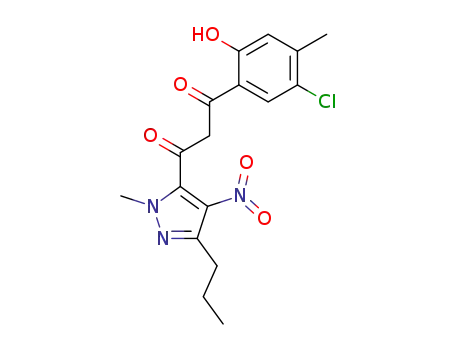 1-(5-chloro-2-hydroxy-4-methyl-phenyl)-3-(2-methyl-4-nitro-5-propyl-2<i>H</i>-pyrazol-3-yl)-propane-1,3-dione