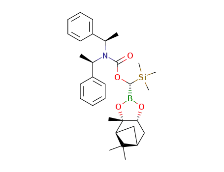 (S)-pinanediol {(1R)-[(R,R)-N,N-bis(1-phenylethyl)carbamoyloxy](trimethylsilyl)methyl}boronate