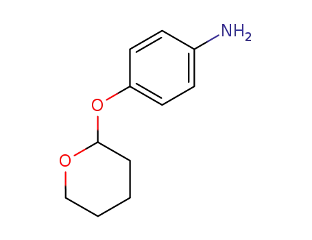 Molecular Structure of 97389-23-6 (Benzenamine, 4-[(tetrahydro-2H-pyran-2-yl)oxy]-)
