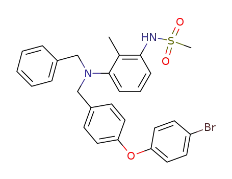 <i>N</i>-(3-{benzyl-[4-(4-bromo-phenoxy)-benzyl]-amino}-2-methyl-phenyl)-methanesulfonamide