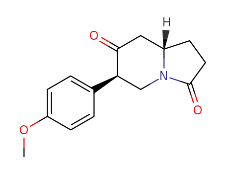 (6R,8aS)-hexahydro-6-(4-methoxyphenyl)indolizine-3,7-dione