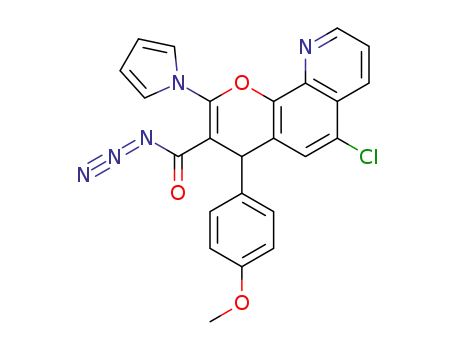 4H-Pyrano[3,2-h]quinoline-3-carbonyl azide,
6-chloro-4-(4-methoxyphenyl)-2-(1H-pyrrol-1-yl)-