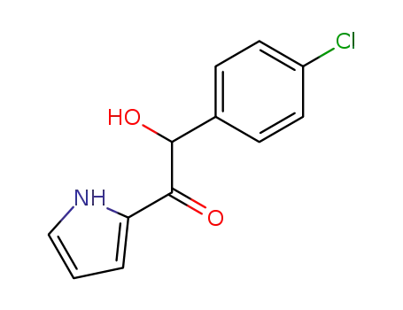 Molecular Structure of 100123-57-7 (2-(4-chlorophenyl)-2-hydroxy-1-(1H-pyrrol-2-yl)ethanone)