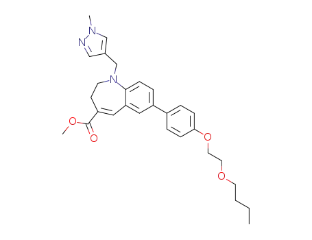 methyl 7-{4-[2-(butoxy)ethoxy]phenyl}-1-[(1-methyl-1H-pyrazol-4-yl)methyl]-2,3-dihydro-1H-1-benzazepine-4-carboxylate