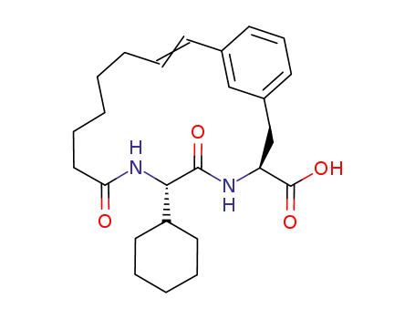 (E)-(3S,6S)-6-Cyclohexyl-5,8-dioxo-4,7-diaza-bicyclo[14.3.1]icosa-1<sup>(19)</sup>,14,16<sup>(20)</sup>,17-tetraene-3-carboxylic acid