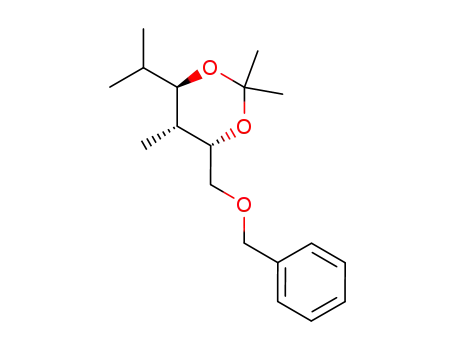 (-)-(4S,5R,6R)-4-benzyloxymethyl-6-isopropyl-2,2,5-trimethyl-1,3-dioxane