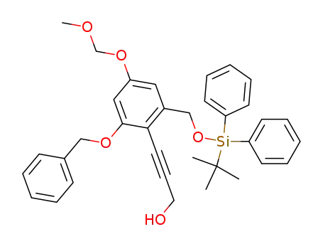 3-[2-benzyloxy-6-(<i>tert</i>-butyl-diphenyl-silanyloxymethyl)-4-methoxymethoxy-phenyl]-prop-2-yn-1-ol