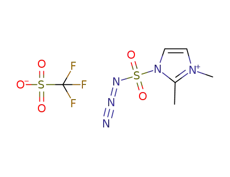 Molecular Structure of 1321148-56-4 (1-(azidosulfonyl)-2,3-dimethyl-1H-imidazol-3-ium trifluoromethanesulfonate)