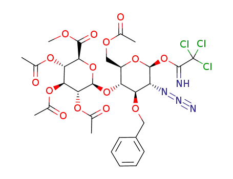 [6-O-acetyl-2-azido-3-O-benzyl-2-deoxy-4-O-(methyl 2,3,4-tri-O-acetyl-β-D-glucopyranosyluronate)-β-D-glucopyranosyl] trichloroacetimidate